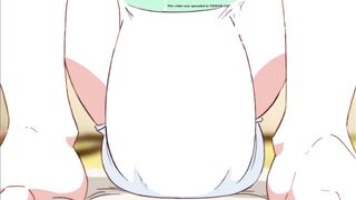 Animation/ Girl makes a big morning mess and teases