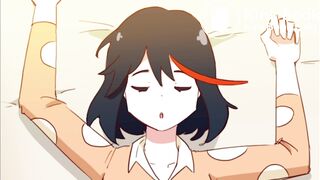 Animation/ Girl makes a big morning mess and teases