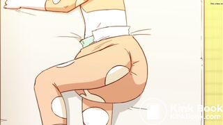 Animation/ Girl makes a big morning mess and teases