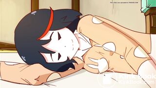 Animation/ Girl makes a big morning mess and teases