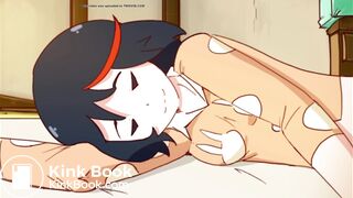 Animation/ Girl makes a big morning mess and teases