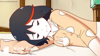 Animation/ Girl makes a big morning mess and teases