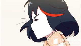 Animation/ Girl makes a big morning mess and teases