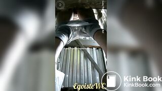 Voyeur outdoor public toilet poo..