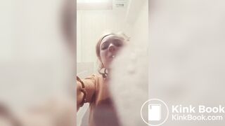 Hot girl pissing and shitting on you