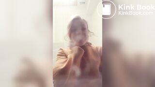 Hot girl pissing and shitting on you