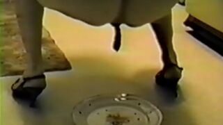 Vintage Woman Filmed Shitting Several Times