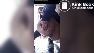 girl shitting outdoors - video 5