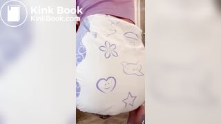 2 Big girl messes in Diapers