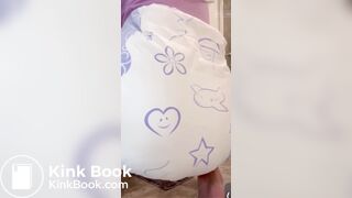 2 Big girl messes in Diapers