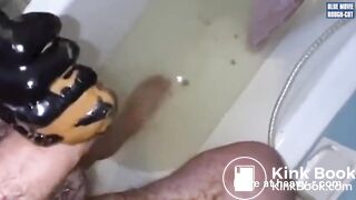 Scat sub and anal slut worships cock and eats shit