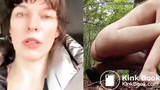 Cute milf shits in a forest 2 (Collage Edit)