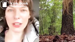 Cute milf shits in a forest 2 (Collage Edit)