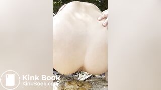 Hot shitting outdoors