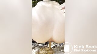 Hot shitting outdoors