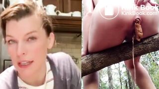 Cute milf shits in the forest (Collage Edit)