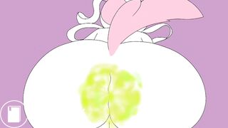 Sylveon using the toilet