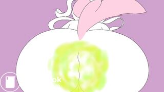 Sylveon using the toilet