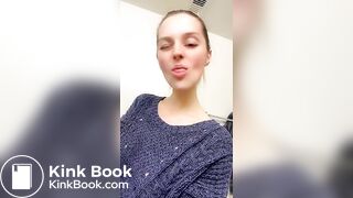 Gorgeous girl cleans plug