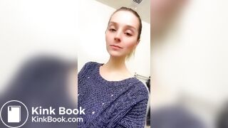 Gorgeous girl cleans plug