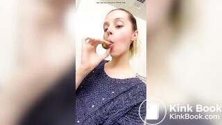 Gorgeous girl cleans plug