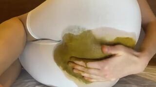 Huge pantypoop and smear