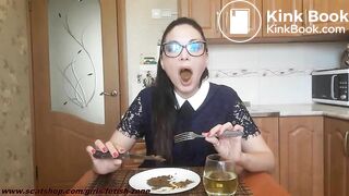 Woman eats her own poop
