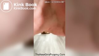 Blonde teen shits on floor - video 2