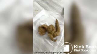 Blonde teen shits on floor - video 2