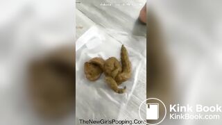Blonde teen shits on floor - video 2