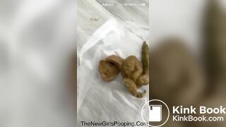 Blonde teen shits on floor - video 2