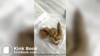 Blonde teen shits on floor - video 2
