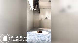sexy teen with phat ass drops the best piles of shit #1