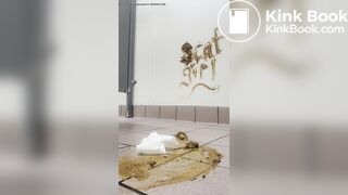 Scat Girl making public mess