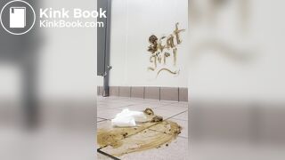 Scat Girl making public mess