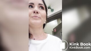 Scat Girl making public mess