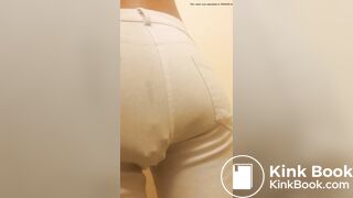 white pants panty poop