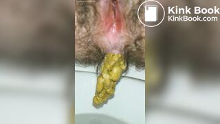 Pushing Out A Thick Turd