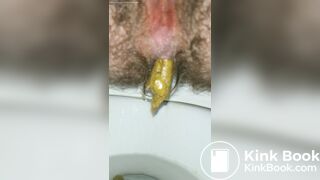 Pushing Out A Thick Turd