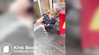 Bitch karen piss and shit by mcdonalds Uncensored