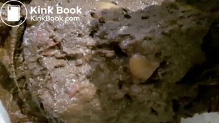 Diaper scat mess in baby pampers..