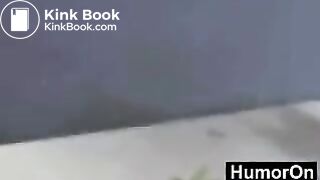 Girl Shitting on Phone Boot Dog Sniff it