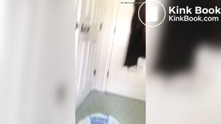 shits in the trash can