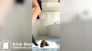 sexy teen with phat ass drops the best piles of shit #5