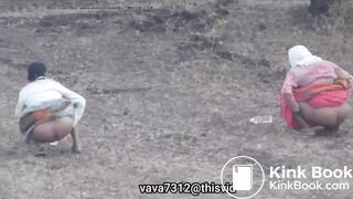 Two Indian aunty shitting