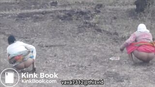 Two Indian aunty shitting