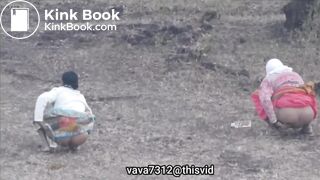 Two Indian aunty shitting