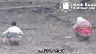 Two Indian aunty shitting