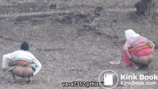 Two Indian aunty shitting