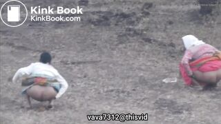 Two Indian aunty shitting